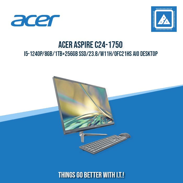 ACER ASPIRE C24-1750 I5-1240P/8GB/1TB+256GB SSD/23.8/W11H/OFC21HS AIO DESKTOP ACER ASPIRE C24-1750 I5-1240P/8GB/1TB+256GB SSD/23.8/W11H/OFC21HS AIO DESKTOP